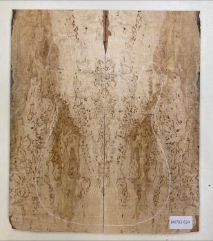 Top Karelian Birch, figured AAAA, 2-pcs. 6mm Unique Piece #024